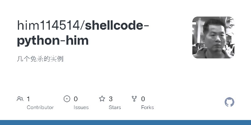 GitHub - him114514/shellcode-python-him: 几个免杀的实例