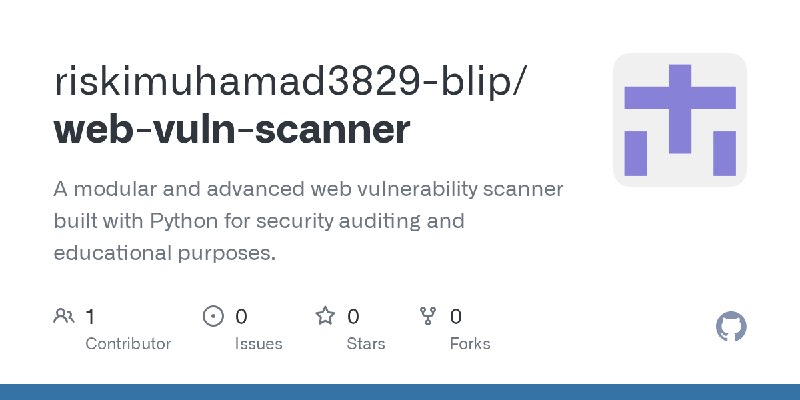 GitHub - riskimuhamad3829-blip/web-vuln-scanner: A modular and advanced web vulnerability scanner built with Python for security…