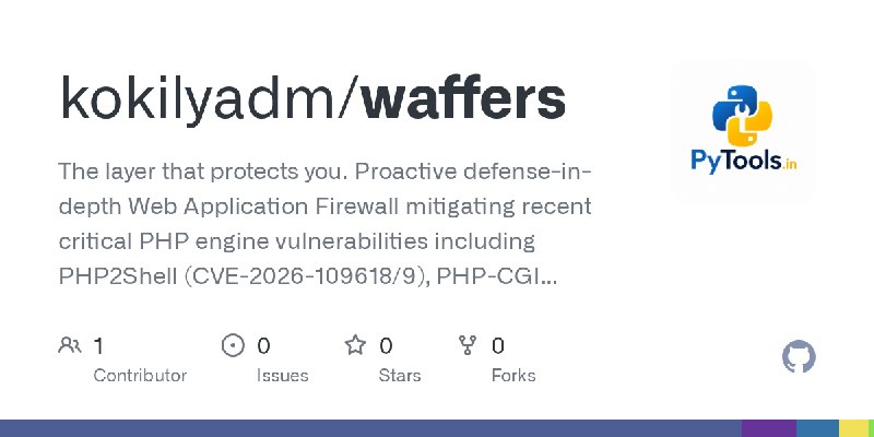 GitHub - kokilyadm/waffers: The layer that protects you. Proactive defense-in-depth Web Application Firewall mitigating recent…