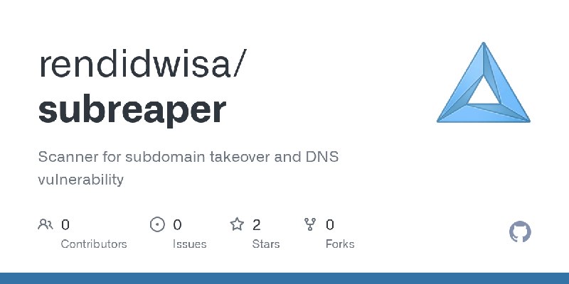 GitHub - rendidwisa/subreaper: Scanner for subdomain takeover and DNS vulnerability
