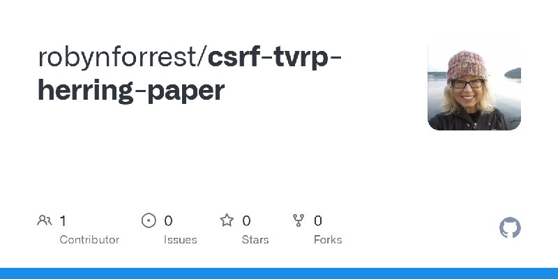 GitHub - robynforrest/csrf-tvrp-herring-paper