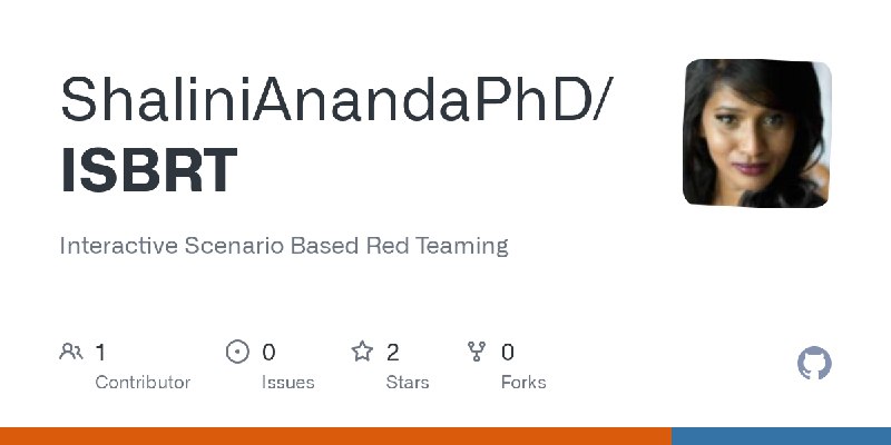 GitHub - ShaliniAnandaPhD/ISBRT: Interactive Scenario Based Red Teaming
