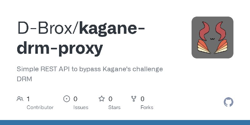 GitHub - D-Brox/kagane-drm-proxy: Simple REST API to bypass Kagane's challenge DRM