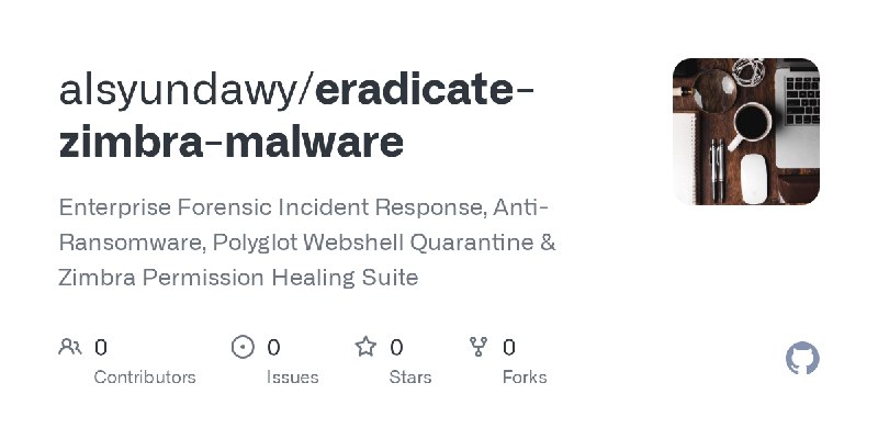 GitHub - alsyundawy/eradicate-zimbra-malware: Enterprise Forensic Incident Response, Anti-Ransomware, Polyglot Webshell Quarantine…
