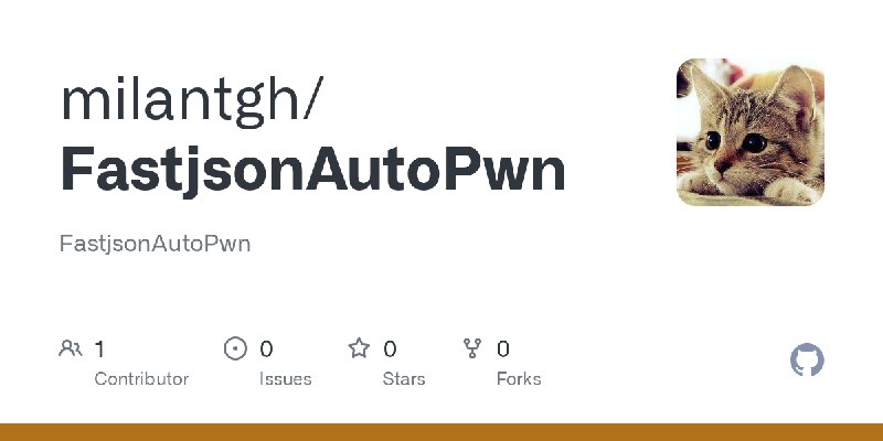 GitHub - milantgh/FastjsonAutoPwn: FastjsonAutoPwn