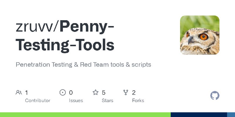 GitHub - zruvv/Penny-Testing-Tools: Penetration Testing & Red Team tools & scripts