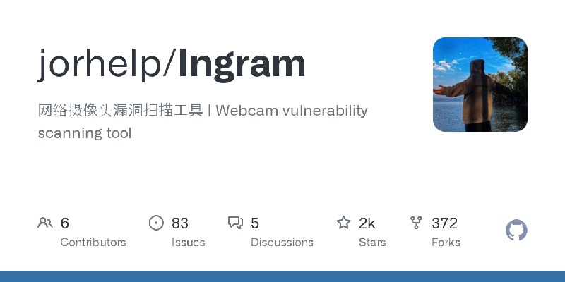 GitHub - jorhelp/Ingram: 网络摄像头漏洞扫描工具 | Webcam vulnerability scanning tool