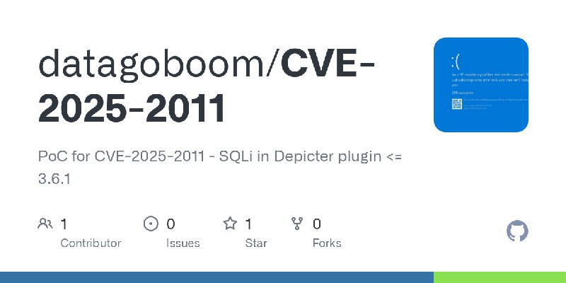 GitHub - datagoboom/CVE-2025-2011: PoC for CVE-2025-2011 - SQLi in Depicter plugin <= 3.6.1