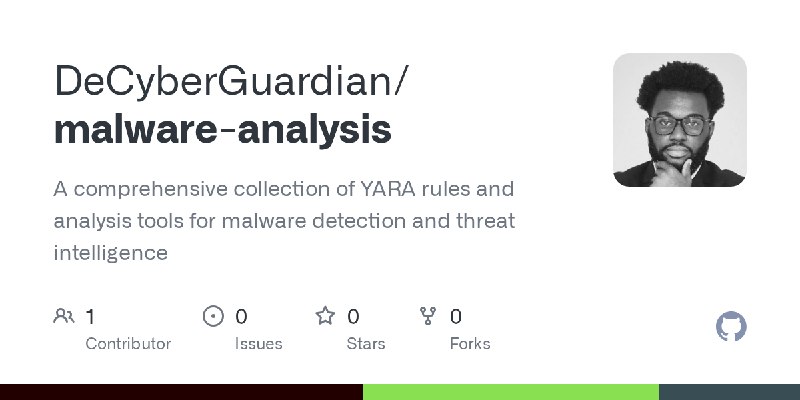 GitHub - DeCyberGuardian/malware-analysis: A comprehensive collection of YARA rules and analysis tools for malware detection and…