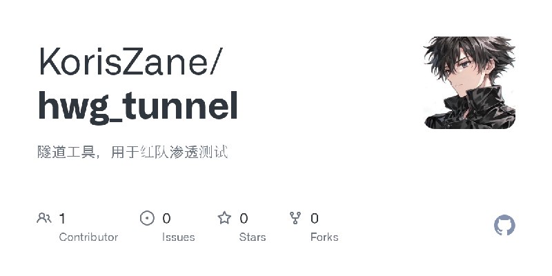 GitHub - KorisZane/hwg_tunnel: 隧道工具，用于红队渗透测试
