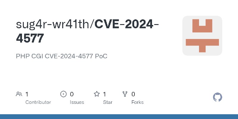 GitHub - sug4r-wr41th/CVE-2024-4577: PHP CGI CVE-2024-4577 PoC