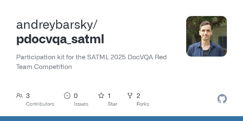 GitHub - andreybarsky/pdocvqa_satml: Participation kit for the SATML 2025 DocVQA Red Team Competition