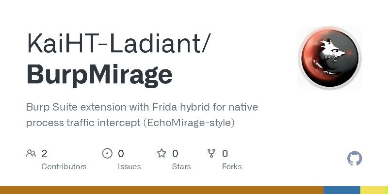GitHub - KaiHT-Ladiant/BurpMirage: Burp Suite extension with Frida hybrid for native process traffic intercept (EchoMirage-style)