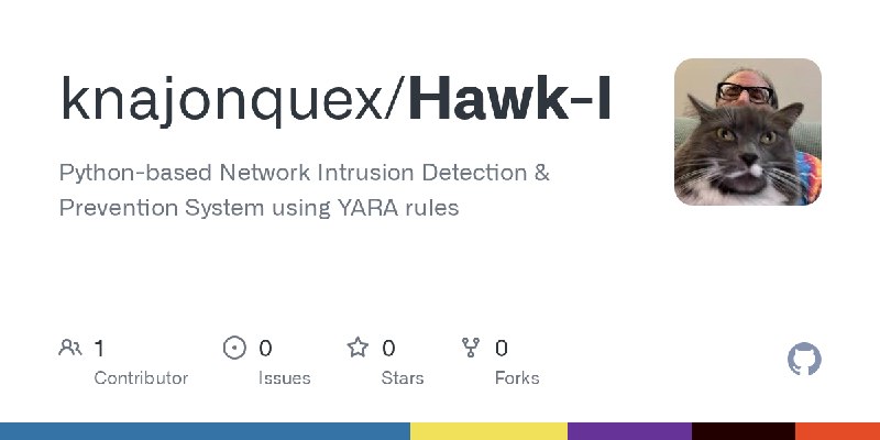GitHub - knajonquex/Hawk-I: Python-based Network Intrusion Detection & Prevention System using YARA rules