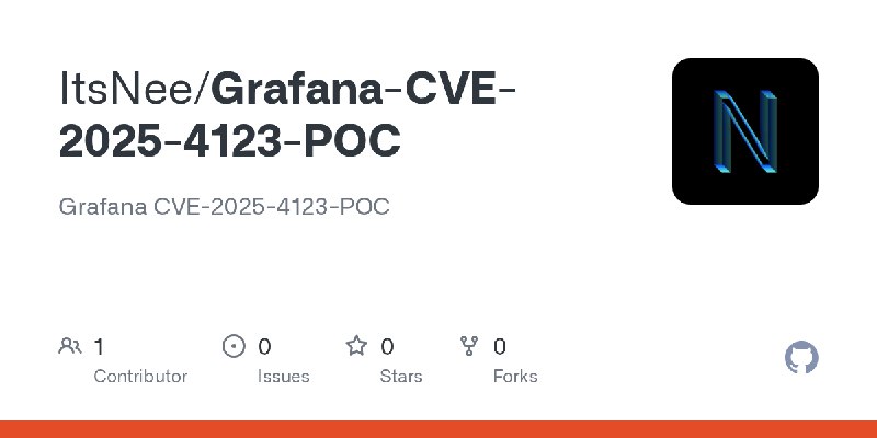 GitHub - ItsNee/Grafana-CVE-2025-4123-POC: Grafana CVE-2025-4123-POC