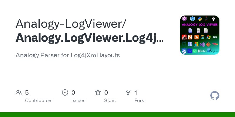GitHub - Analogy-LogViewer/Analogy.LogViewer.Log4jXml: Analogy Parser for Log4jXml layouts