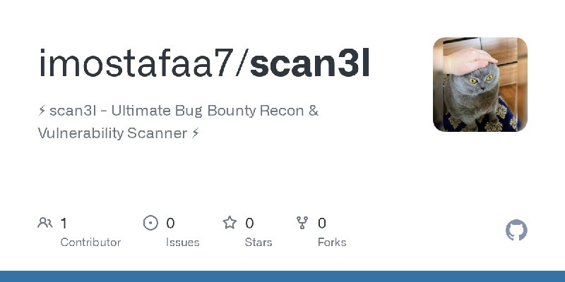 GitHub - imostafaa7/scan3l: ⚡ scan3l - Ultimate Bug Bounty Recon & Vulnerability Scanner ⚡