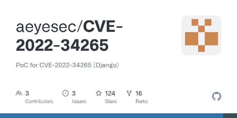 GitHub - aeyesec/CVE-2022-34265: PoC for CVE-2022-34265 (Django)