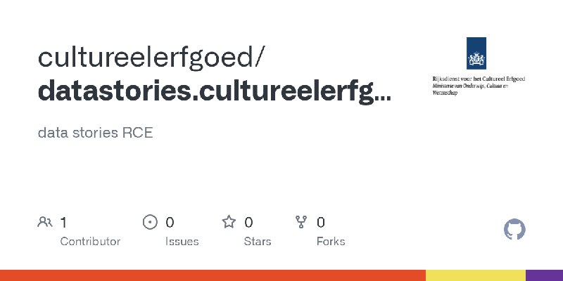GitHub - cultureelerfgoed/datastories.cultureelerfgoed.nl: data stories RCE