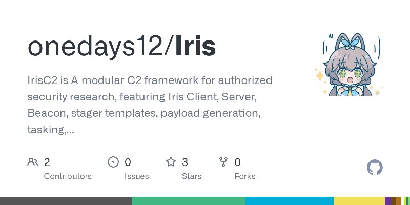 GitHub - onedays12/Iris: IrisC2 is A modular C2 framework for authorized security research, featuring Iris Client, Server, Beacon…
