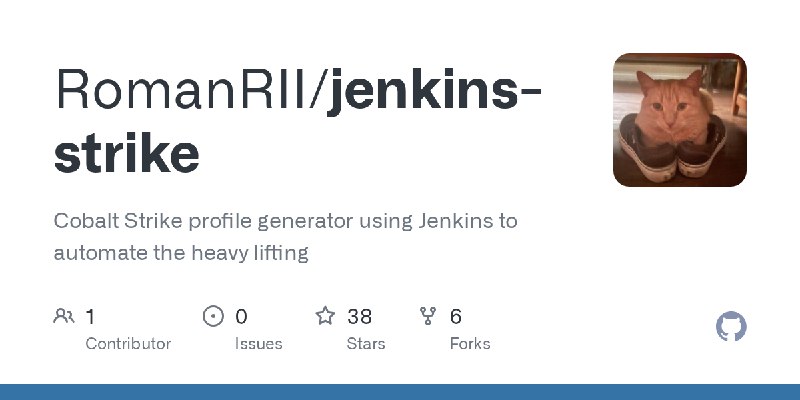GitHub - RomanRII/jenkins-strike: Cobalt Strike profile generator using Jenkins to automate the heavy lifting