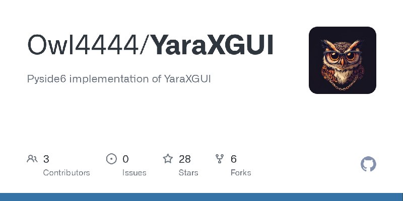 GitHub - Owl4444/YaraXGUI: Pyside6 implementation of YaraXGUI