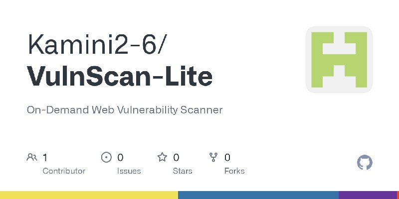 GitHub - Kamini2-6/VulnScan-Lite: On-Demand Web Vulnerability Scanner
