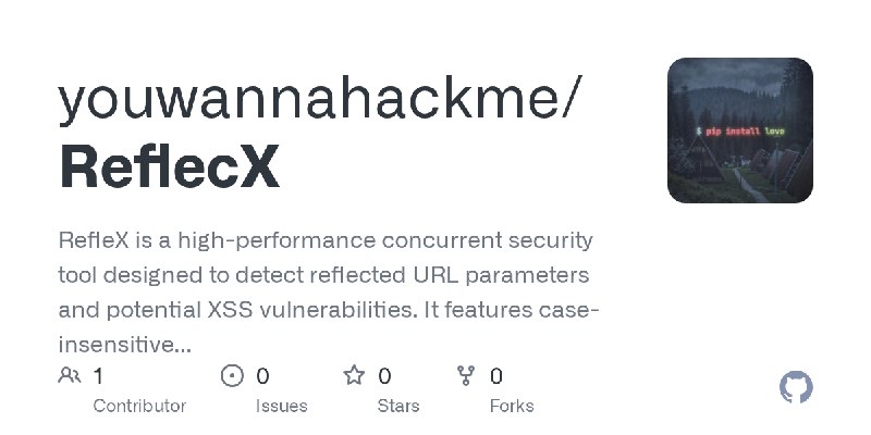GitHub - youwannahackme/ReflecX: RefleX is a high-performance concurrent security tool designed to detect reflected URL parameters…