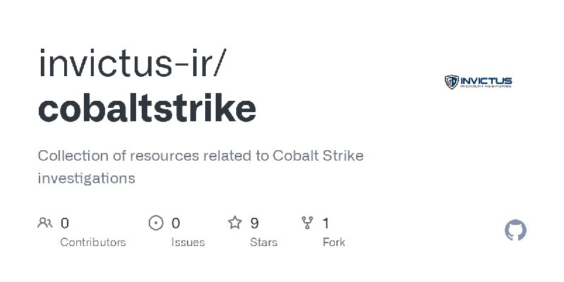 GitHub - invictus-ir/cobaltstrike: Collection of resources related to Cobalt Strike investigations