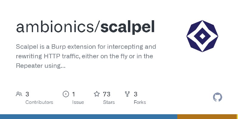 GitHub - ambionics/scalpel: Scalpel is a Burp extension for intercepting and rewriting HTTP traffic, either on the fly or in the…
