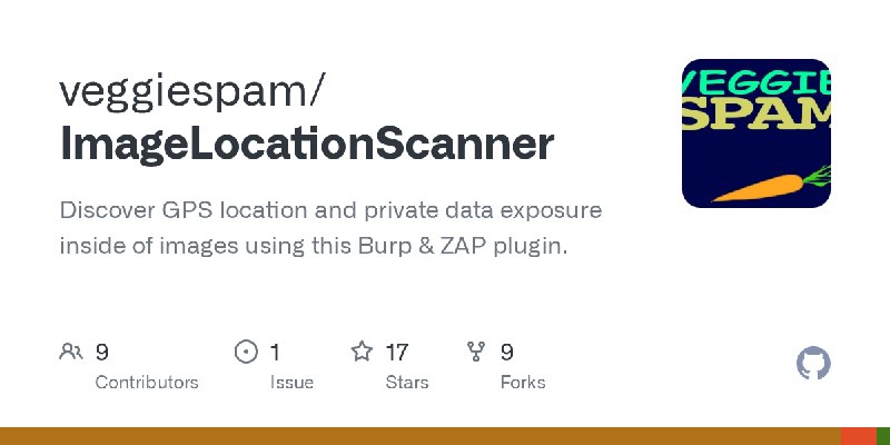 GitHub - veggiespam/ImageLocationScanner: Discover GPS location and private data exposure inside of images using this Burp & ZAP…