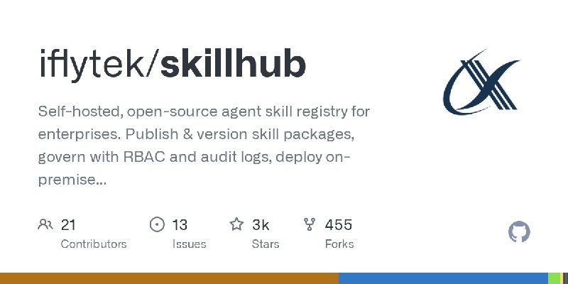 GitHub - iflytek/skillhub: Self-hosted, open-source agent skill registry for enterprises. Publish & version skill packages, govern…