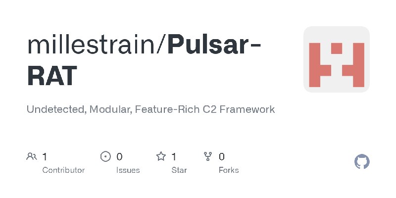 GitHub - millestrain/Pulsar-RAT: Undetected, Modular, Feature-Rich C2 Framework