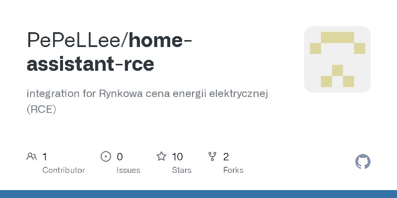 GitHub - PePeLLee/home-assistant-rce: integration for Rynkowa cena energii elektrycznej (RCE)