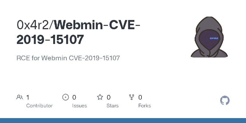 GitHub - 0x4r2/Webmin-CVE-2019-15107: RCE for Webmin CVE-2019-15107