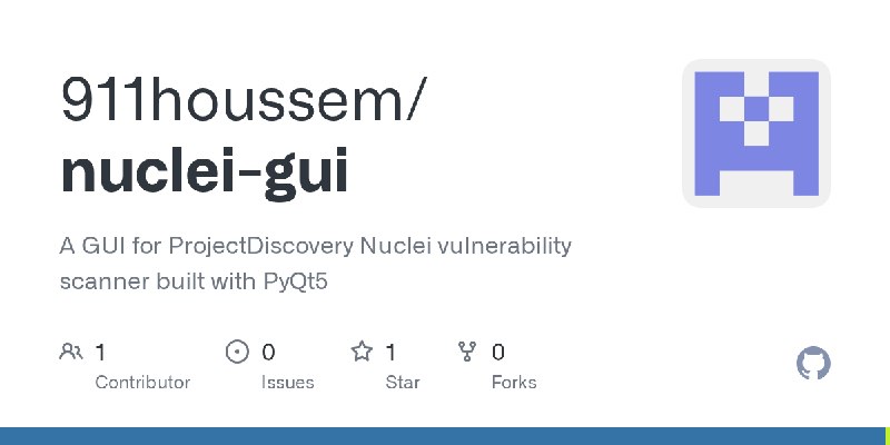 GitHub - 911houssem/nuclei-gui: A GUI for ProjectDiscovery Nuclei vulnerability scanner built with PyQt5