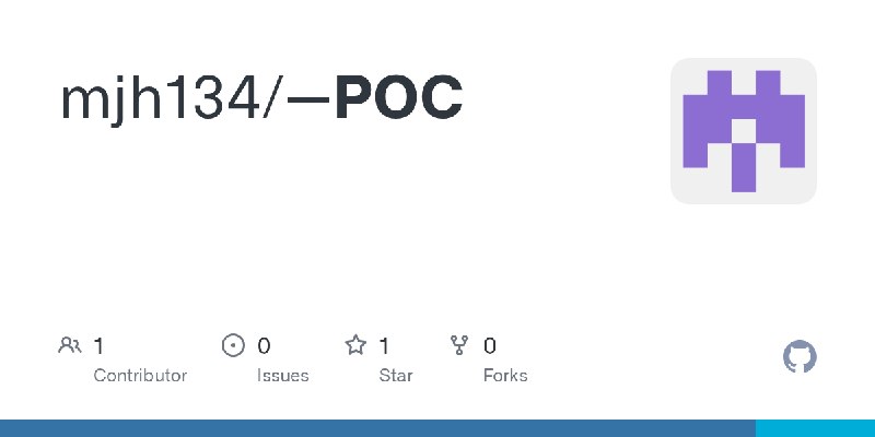 GitHub - mjh134/--POC