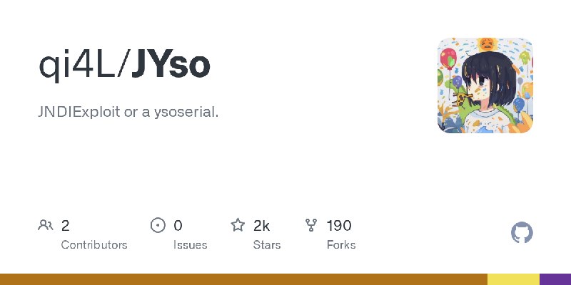 GitHub - qi4L/JYso: JNDIExploit or a ysoserial.