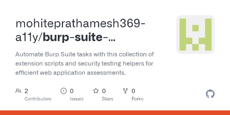 GitHub - mohiteprathamesh369-a11y/burp-suite-executor-scripts: Automate Burp Suite tasks with this collection of extension scripts…