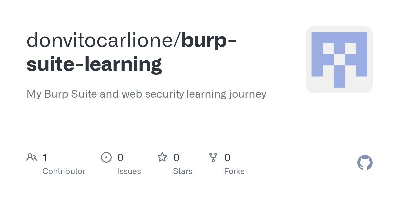 GitHub - donvitocarlione/burp-suite-learning: My Burp Suite and web security learning journey