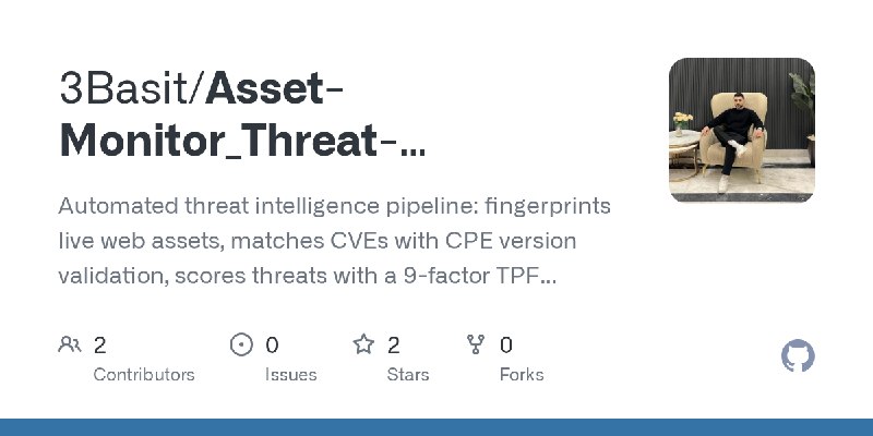 GitHub - 3Basit/Asset-Monitor_Threat-Intelligence-Pipeline: Automated threat intelligence pipeline: fingerprints live web assets…