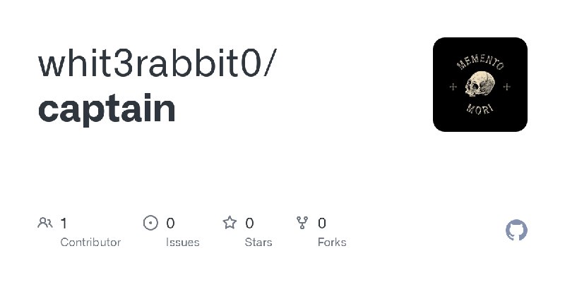 GitHub - whit3rabbit0/captain