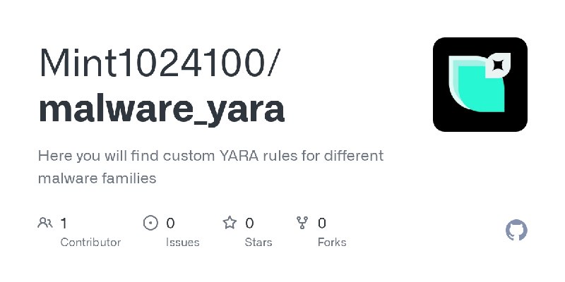 GitHub - Mint1024100/malware_yara: Here you will find custom YARA rules for different malware families
