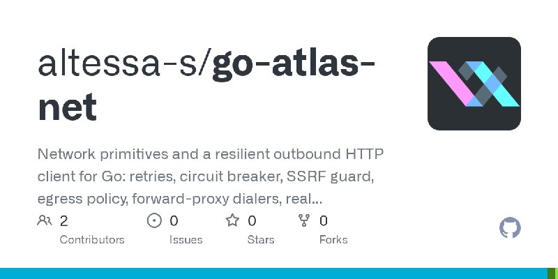 GitHub - altessa-s/go-atlas-net: Network primitives and a resilient outbound HTTP client for Go: retries, circuit breaker, SSRF…