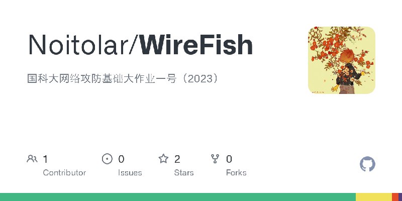 GitHub - Noitolar/WireFish: 国科大网络攻防基础大作业一号（2023）