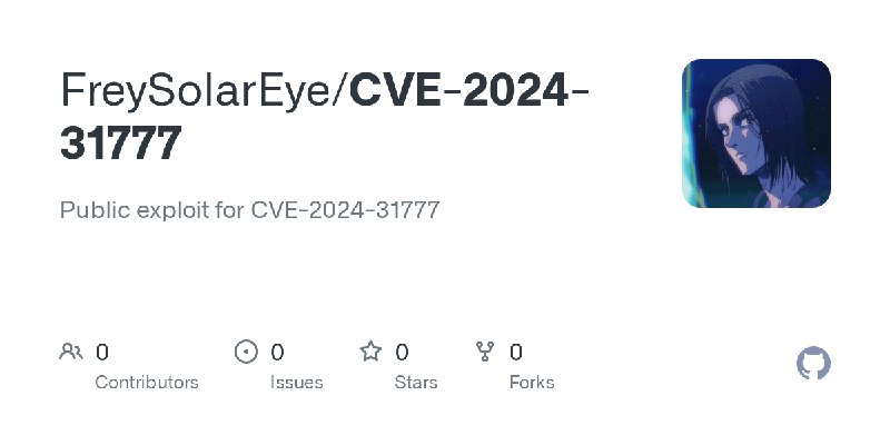 FreySolarEye/CVE-2024-31777
