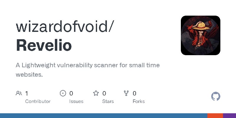 GitHub - wizardofvoid/Revelio: A Lightweight vulnerability scanner for small time websites.
