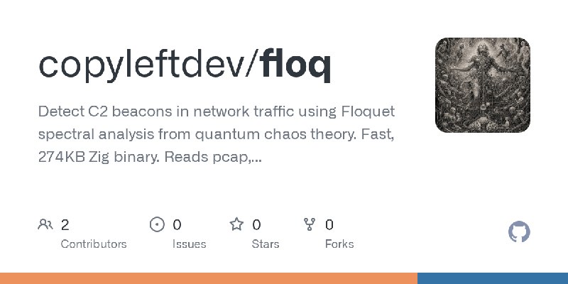 GitHub - copyleftdev/floq: Detect C2 beacons in network traffic using Floquet spectral analysis from quantum chaos theory. Fast…