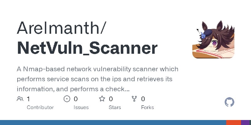 GitHub - AreImanth/NetVuln_Scanner: A Nmap-based network vulnerability scanner which performs service scans on the ips and retrieves…