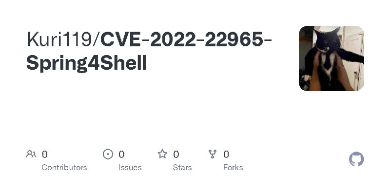 Kuri119/CVE-2022-22965-Spring4Shell